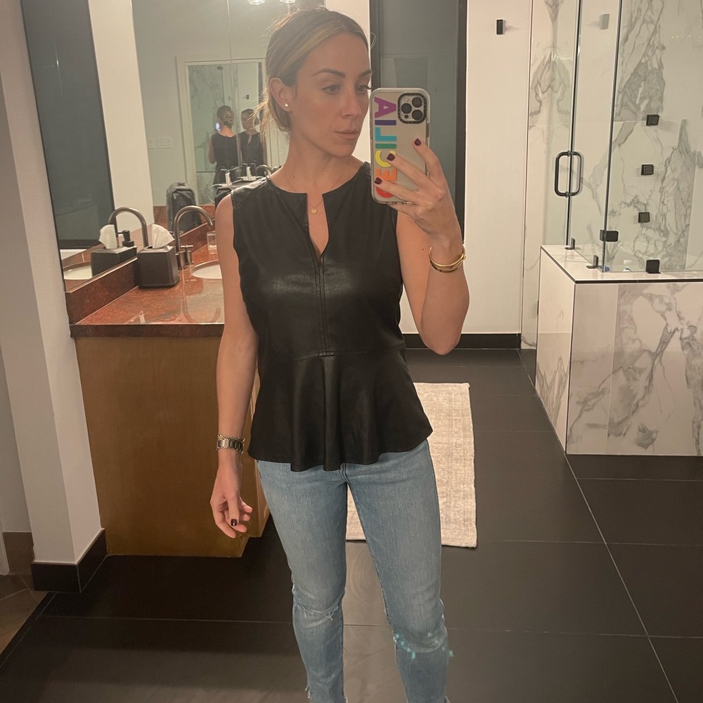 Black SANCTUARY peplum zip up shirt!